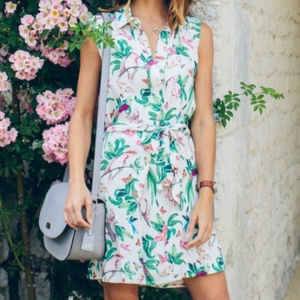 Floral Tie Waist Dress